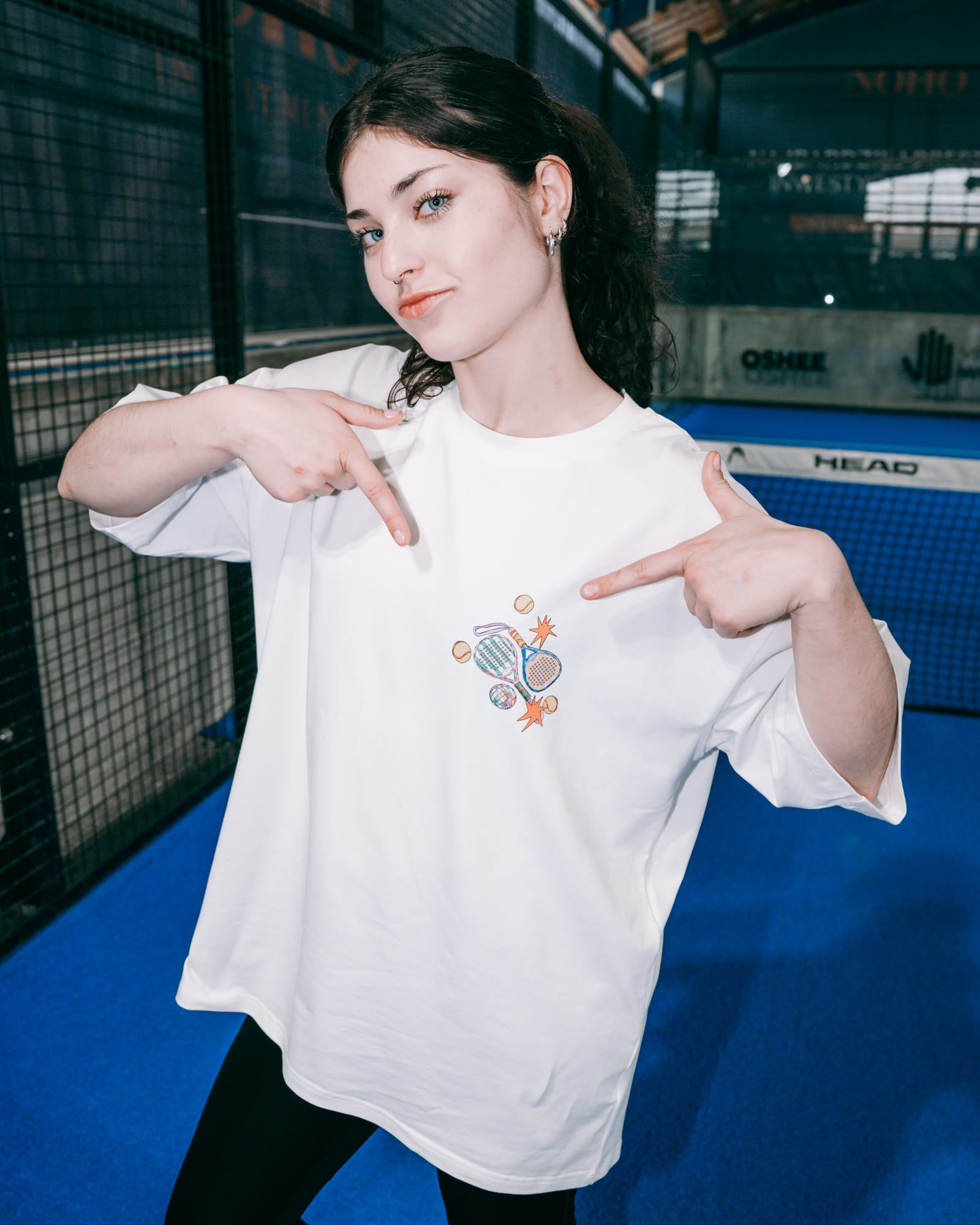 T-shirt Padel Girls Club White