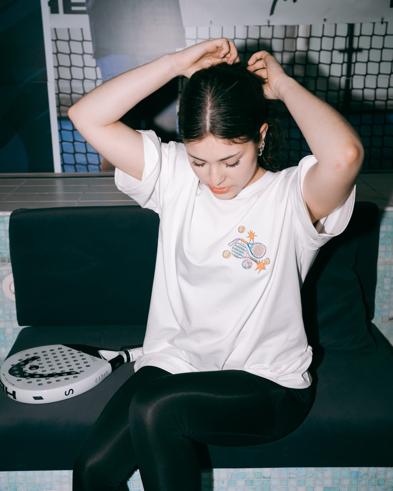 T-shirt Padel Girls Club White