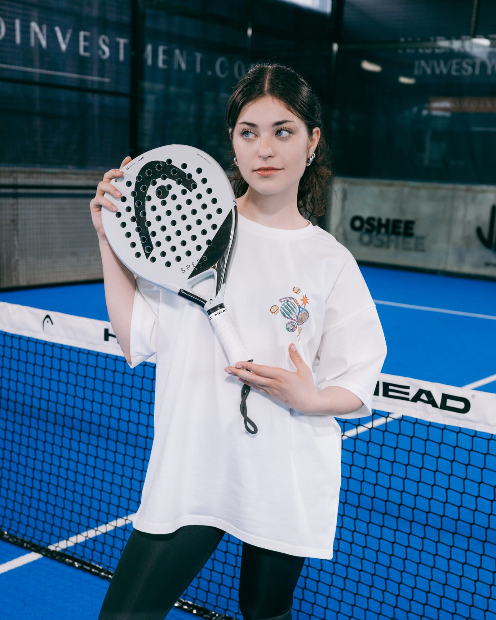 T-shirt Padel Girls Club White