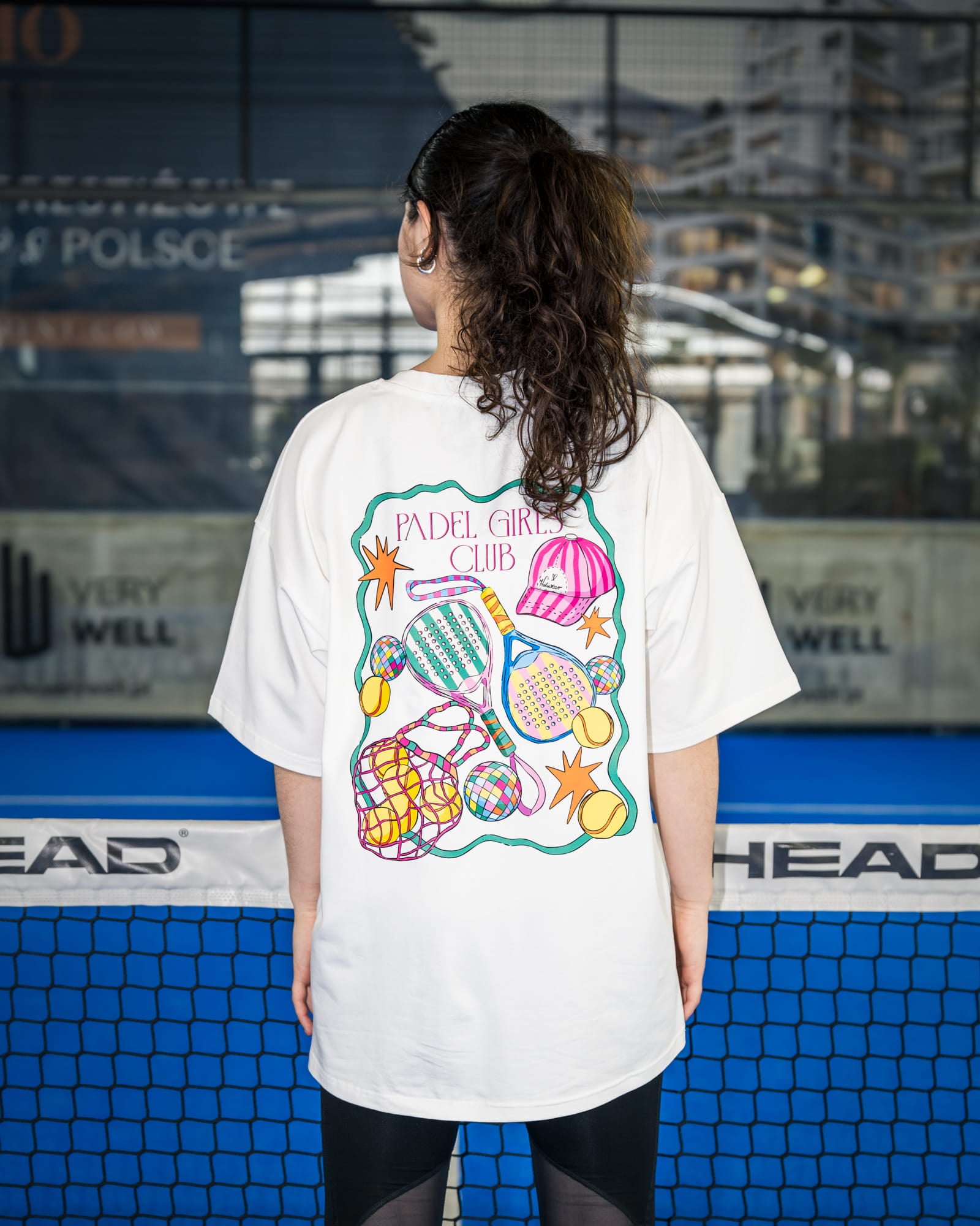 T-shirt Padel Girls Club White